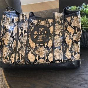 Tory Burch faux lizard-skin bag